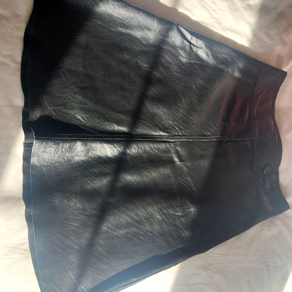 H&M Black Leather Skirt - Picture 1 of 7